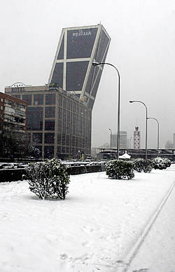 La nieve colapsa Madrid